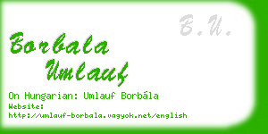 borbala umlauf business card