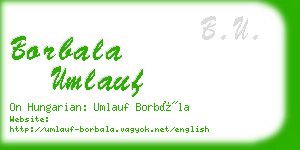 borbala umlauf business card